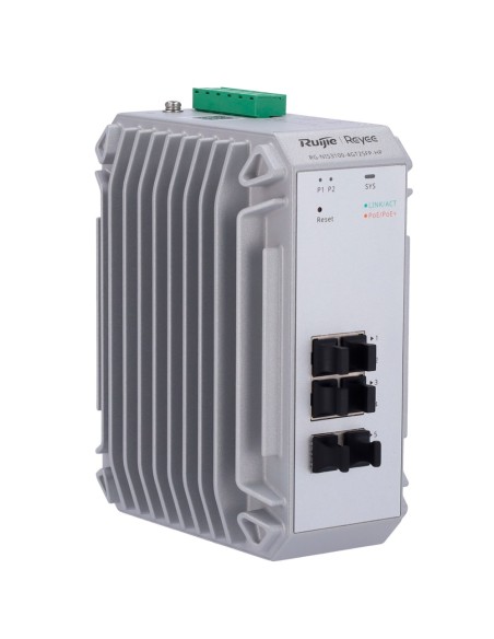 REYEE SWITCH INDUSTRIAL POE CLOUD CAPA 2 - 4 PUERTOS POE+ GIGABIT + 2 PUERTOS SFP GIGABIT - 30W POR PUERTO 802.3AF/AT / MÁXIMO 1