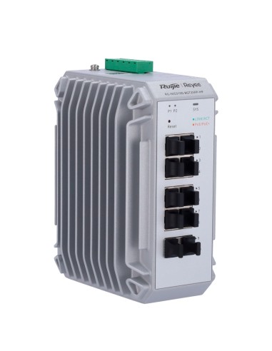 REYEE SWITCH INDUSTRIAL POE CLOUD CAPA 2 - 8 PUERTOS POE+ GIGABIT + 2 PUERTOS SFP GIGABIT - 30W POR PUERTO 802.3AF/AT / MÁXIMO 2