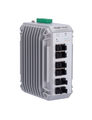 REYEE SWITCH INDUSTRIAL POE CLOUD CAPA 2 - 8 PUERTOS POE+ GIGABIT + 4 PUERTOS SFP GIGABIT - 30W POR PUERTO 802.3AF/AT / MÁXIMO 2
