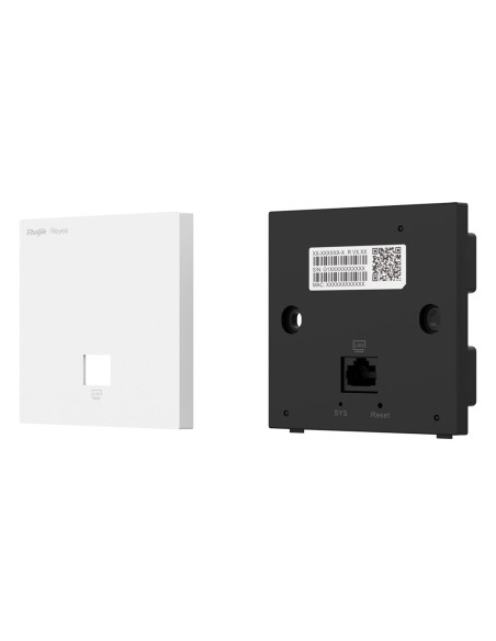 REYEE - AP DE PARED OMNIDIRECCIONAL WI-FI 6 - FRECUENCIA 2.4 Y 5 GHZ / 160MHZ ANCHO DE CANAL - VELOCIDAD TRANSMISIÓN HASTA 3000