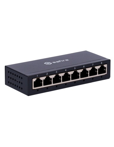 SAFIRE SWITCH DE SOBREMESA  - 8 PUERTOS GIGABIT - VELOCIDAD 10/100/1000 MBPS - PLUG &AMP; PLAY - TECNOLOGÍA DE AHORRO DE ENERGÍA