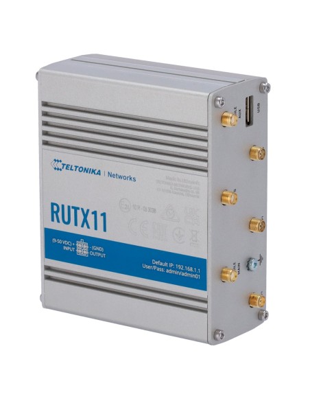 TELTONIKA ROUTER 4G INDUSTRIAL - DUAL SIM 4G CAT 6 - WI-FI 5 - BLUETOOTH LE 4.0 - POSICIONAMIENTO GNSS - 4 PUERTOS ETHERNET RJ45