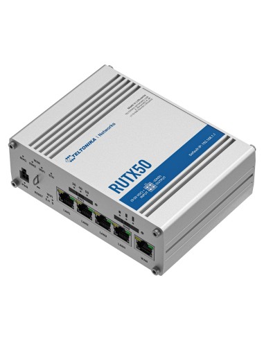 TELTONIKA ROUTER 5G INDUSTRIAL - 5G SUB-6GHZ SA/NSA  - DOBLE MÓDEM DUAL SIM  - WI-FI 5 - POSICIONAMIENTO GNSS - 5 PUERTOS ETHERN