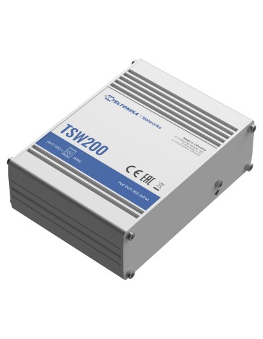 TELTONIKA SWITCH POE NO GESTIONABLE INDUSTRIAL - 8 PUERTOS ETHERNET RJ45 GIGABIT +2 SFP GIGABIT - 8 PUERTOS ETHERNET POE+ 802.3A