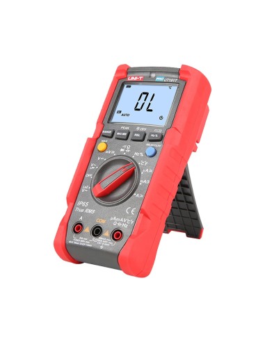 MULTÍMETRO DIGITAL INDUSTRIAL TRUE RMS - IP65 Y RESISTENTE A CAÍDAS DE 2 M - MEDICIÓN DC Y AC HASTA 600V / 20 A - LINTERNA INTEG