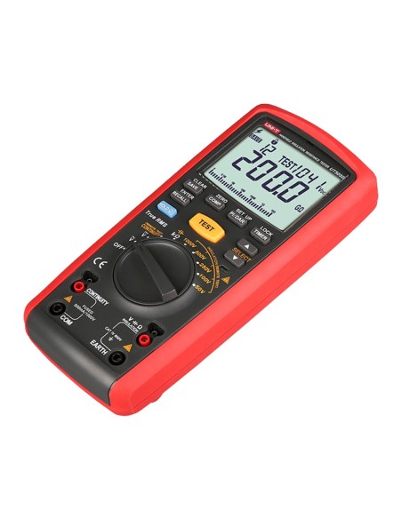 MEDIDOR DE RESISTENCIA DE AISLAMIENTO - MULTIMÉTRO DE VOLTAJE AC Y DC HASTA 600V - RANGOS 50/100/250V/500V/1000V - MIDE RESISTEN