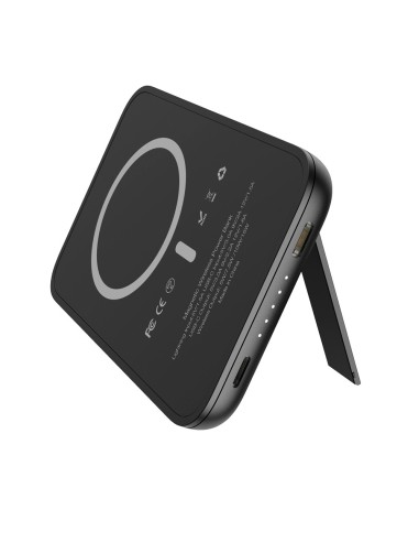 VEGER WIRELESS MAGNETIC POWER BANK - CAPACITY 5000MAH - USB-C, LIGHTNING INPUTS - OUTPUTS USB-C, WIRELESS  - CHARGING 2 DEVICES