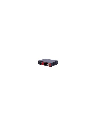 SAFIRE SWITCH HI-POE - 8 PUERTOS POE + 2 UPLINK RJ45 - HIBRIDO 8X10/100MBPS + 2X10/100/1000MBPS - 6 PUERTOS POE+ 30W + 2 PUERTOS