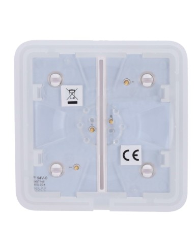 PANEL TÁCTIL PARA INTERRUPTOR DE LUZ DOBLE  - COMPATIBILIDAD CON AJ-LIGHTCORE-2G - RETROILUMINACIÓN LED - PANEL TÁCTIL SIN CONTA