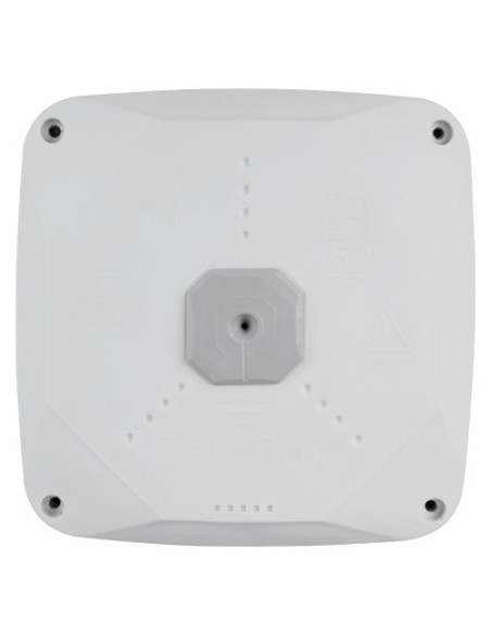 CAJA DE CONEXIONES - PARA CÁMARAS DOMO | 145(AL) X 145(AN) X 50(FO)MM - DOBLE SELLADO PARA EXTERIOR - NIVEL DE AGUA PARA CORRECT