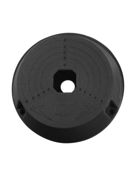 CAJA DE CONEXIONES  - PARA CÁMARAS DOMO - APTO PARA USO EXTERIOR - INSTALACIÓN EN TECHO O PARED - FABRICADO EN PLÁSTICO - COLOR