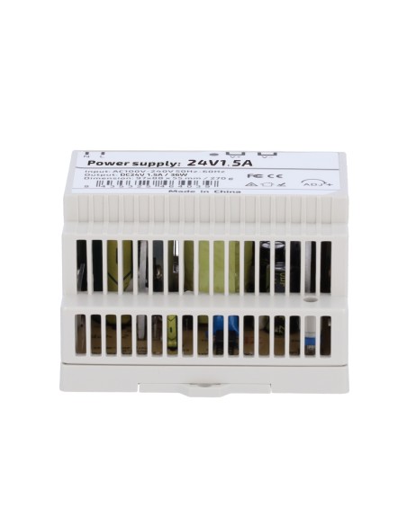 FUENTE DE ALIMENTACIÓN  - SALIDA DC 24 V 1.5 A / 36 W - VOLTAJE ENTRADA AC 100V ~ 240V 50HZ-60HZ -  97 (FO) X 55 (AL) X 88 (AN)