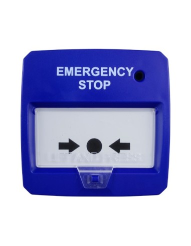 PULSADOR REARMABLE - ESPECIAL PARA PANEL DE EXTINCIÓN - PARADA DE EMERGENCIA - INSTALACIÓN EN SUPERFICIE - REARMADO CON LA MANO