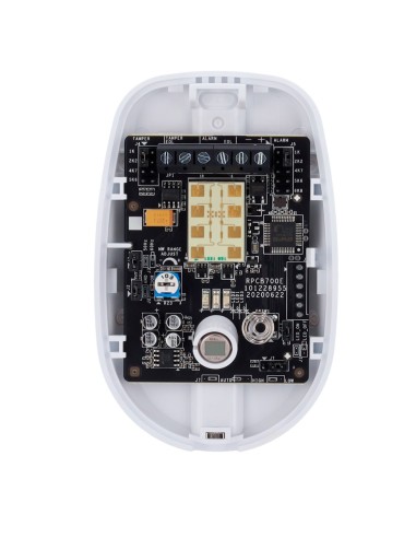 DETECTOR CABLEADO DE DOBLE TECNOLOGÍA - ALCANCE DETECCIÓN 12 M - INMUNIDAD A MASCOTAS HASTA 10 KG - RESISTENCIAS FIN DE LÍNEA (E