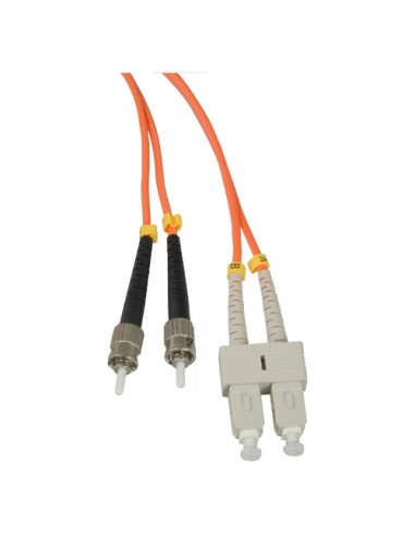 GLASFASERKABEL - DUPLEX - MULTIMODE - ANSCHLUSS SC AN ST - 5 METER - FARBE ORANGE