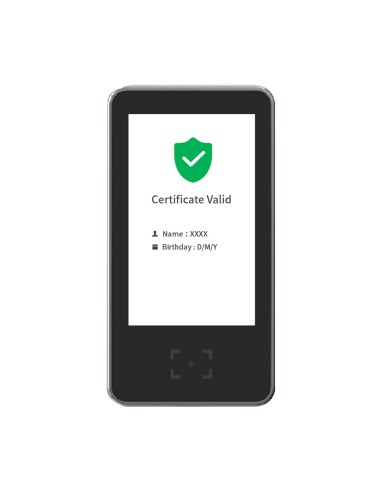 LECTOR GREEN PASS QR | PASAPORTE COVID EU - CONEXIÓN ETHERNET Y WIFI | MULTIDIOMA - VERIFICA TODO TIPO DE CERTIFICADOS COVID - A