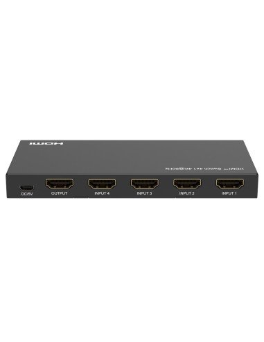 HDMI SWITCH - 4 ENTRÉES HDMI - 1 SORTIE HDMI - RÉSOLUTION 4K@60HZ - CLAVIER - TÉLÉCOMMANDE DE CONTRÔLE