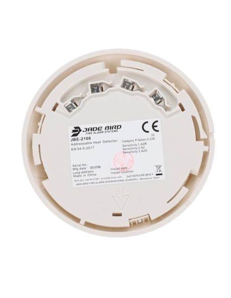 DETECTOR TÉRMICO CONVENCIONAL JADE BIRD - SENSIBILIDAD Y CLASE AJUSTABLE (A2R, A2, A2S) - LED CON VISION 360° - SALIDA DE INDICA
