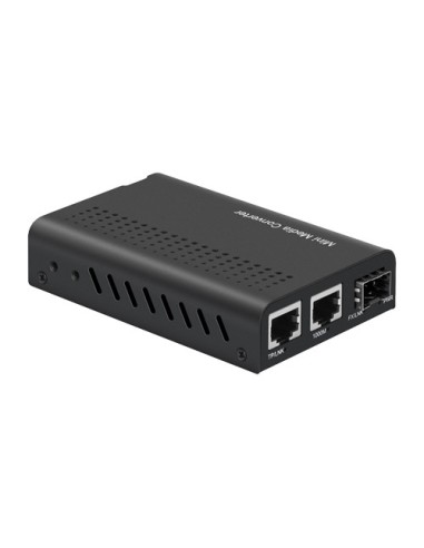 CONVERSOR DE MEDIOS - 2X ETHERNET RJ45 - 1X SFP - GIGABIT - 10/100/1000 BASE-TX - TAMAÑO REDUCIDO