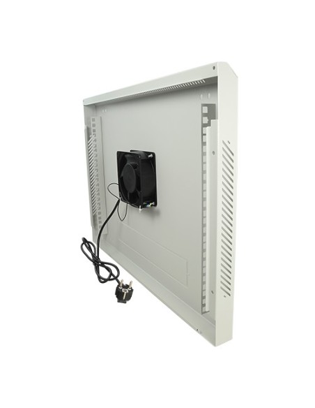 ARMARIO RACK PARA PARED - HASTA 6U RACK DE 19&QUOT; - HASTA 60 KG DE CARGA - CON VENTILACIÓN Y PASACABLES - VENTILADOR Y BANDEJA