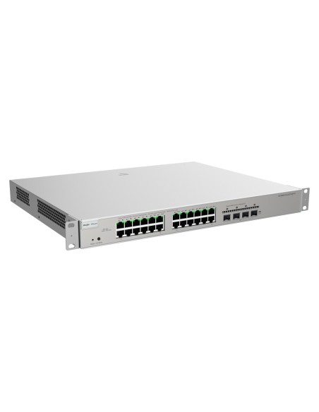 REYEE SWITCH POE CLOUD CAPA 3 - 24 PUERTOS POE RJ45 GIGABIT + 4 SFP GIGABIT - 30W POR PUERTO 802.3AF/AT  / MÁXIMO 370W - STATIC