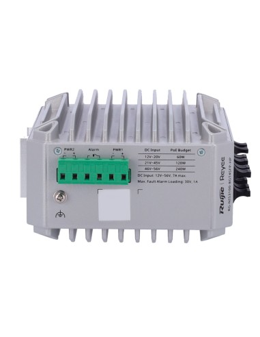 REYEE SWITCH INDUSTRIAL POE CLOUD CAPA 2 - 8 PUERTOS POE+ GIGABIT + 4 PUERTOS SFP GIGABIT - 30W POR PUERTO 802.3AF/AT / MÁXIMO 2