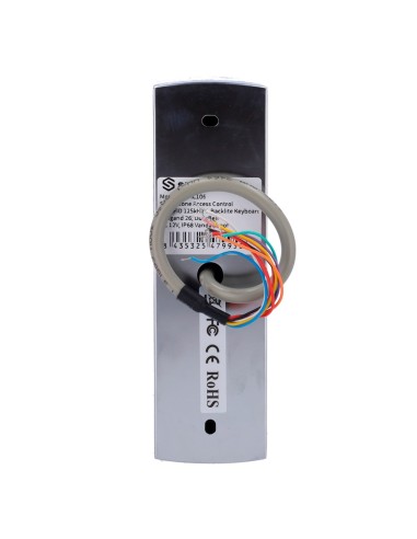 CONTROL DE ACCESO AUTÓNOMO - ACCESO POR TARJETA EM Y PIN - SALIDA DE RELÉ, PULSADOR Y TIMBRE - WIEGAND 26 | DISEÑO COMPACTO - CO