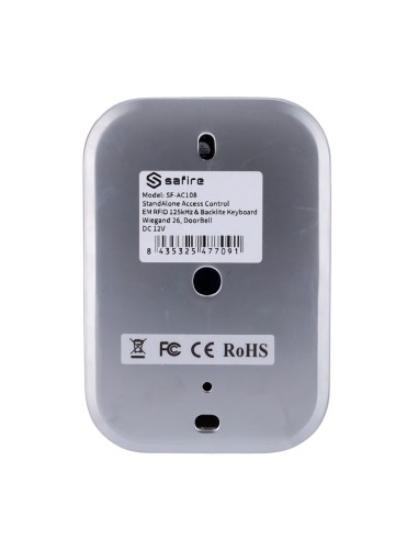 CONTROL DE ACCESO AUTÓNOMO - ACCESO POR TARJETA EM Y PIN - SALIDA DE RELÉ, PULSADOR Y TIMBRE - WIEGAND 26 - CONTROL DE TIEMPOS -