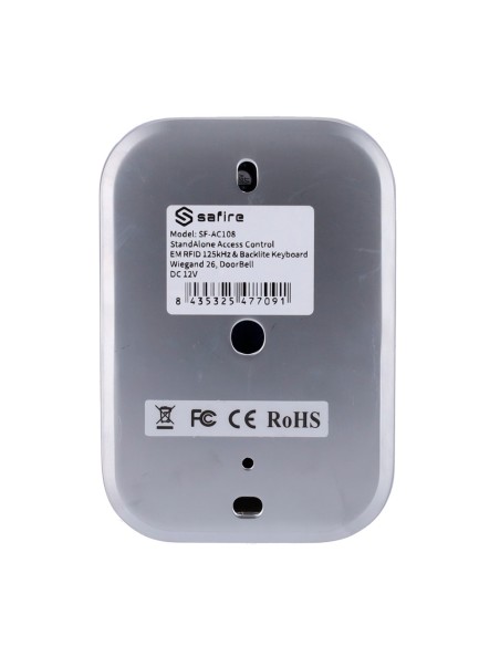 CONTROL DE ACCESO AUTÓNOMO - ACCESO POR TARJETA EM Y PIN - SALIDA DE RELÉ, PULSADOR Y TIMBRE - WIEGAND 26 - CONTROL DE TIEMPOS -