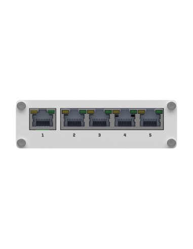 TELTONIKA SWITCH NO GESTIONABLE INDUSTRIAL - 5 PUERTOS ETHERNET RJ45 GIGABIT - RUGERIZADO CARCASA ALUMINIO - PLUG AND PLAY - ALI