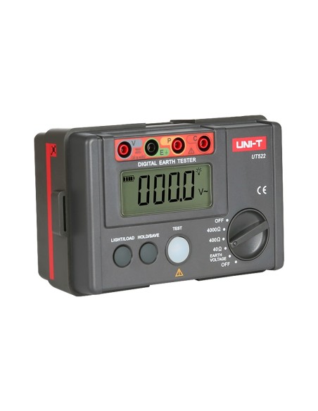 MEDIDOR DE RESISTENCIA A TIERRA - DISPLAY LCD DE HASTA 4000 CUENTAS - MEDICIÓN DE RESISTENCIA A TIERRA HASTA 4000O - MEDICIÓN DE