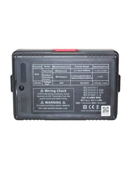 COMPROBADOR DE TIEMPO DE DISPARO DE DIFERENCIAL - DISPLAY LCD DE HASTA 1000 CUENTAS - COMPATIBLE CON CIRCUITOS MONOFÁSICOS 195V~