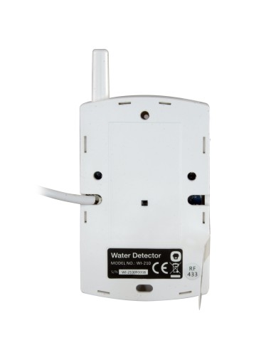 DETECTOR DE INUNDACIÓN - INALÁMBRICO - ANTENA EXTERNA - INDICADOR LED DE BAJA BATERIA - SONDA CABLEADA INDEPENDIENTE - ALIMENTAC