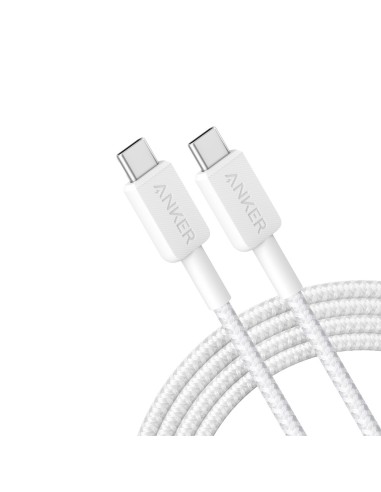 ANKER - CABLE USB2.0  - USB-C A USB-C - CARGA RÁPIDA 100W - LONGITUD 1.8M - CARGA RÁPIDA 100W | COLOR BLANCO