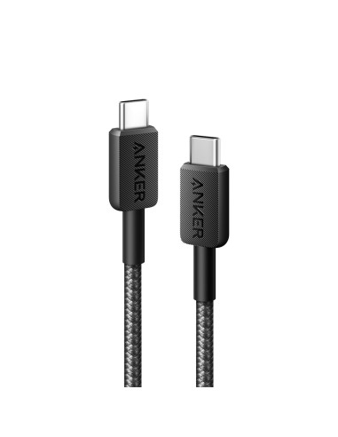 ANKER - CABLE USB2.0  - CARGA RÁPIDA - USB-C A USB-C - CABLE TRENZADO  - LONGITUD 0.9M | COLOR NEGRO