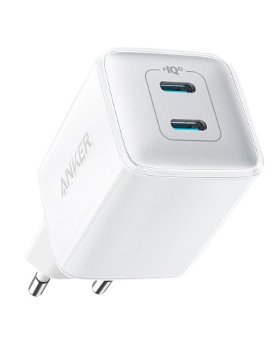 ANKER - CARGADOR USB - POTENCIA 40W - CARGA RÁPIDA  - SALIDAS 2X USB-C - COLOR BLANCO