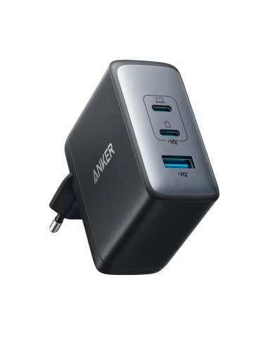 ANKER - CARGADOR USB - POTENCIA 100W | CON TECNOLOGÍA GAN II - CARGA RÁPIDA  - SALIDAS 1X USB-A, 2X USB-C - COLOR NEGRO