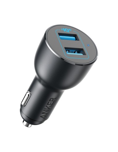 ANKER - MECHERO COCHE DE METAL - POTENCIA 36W - CARGA RÁPIDA 18W | TECNOLOGÍA QC3.0 - SALIDAS 2X USB-A  - CARGA 2 DISPOSITIVOS A