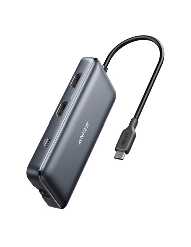 ANKER - HUB USB-C 8 EN 1 - ADMITE LA CARGA PD100W - TRANSFERENCIA DE DATOS DE 5GBPS - ADMITE RESOLUCIÓN 4K@60HZ  - 2XUSBA, USBC,