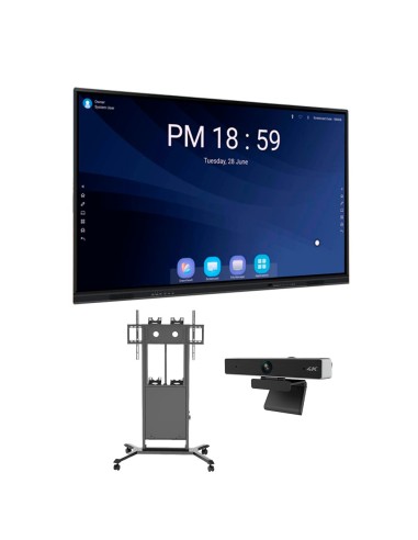 PANTALLA INTERACTIVA 75&QUOT; CON RESOLUCIÓN 4K_x000D_ - WEBCAM USB CON RESOLUCIÓN 4K_x000D_ - SOPORTE MOTORIZADO CON RUEDAS