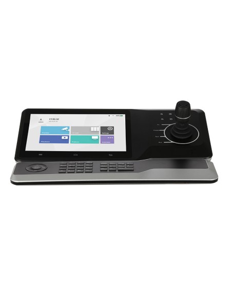 JOYSTICK 4 AXIS (PARA FUNCIONES PTZ) CON DISPLAY LCD TACTIL DE 11". INCLUYE MODULO TECLADO DE EXTENSION. SOPORTA H.265, H.264 Y