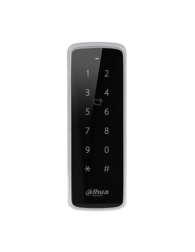 LECTOR RFID MIFARE DE CONTROL DE ACCESOS CON TECLADO. RANGO MIFARE DE 3~5 CM. ADMITE BLUETOOTH, RANGO DE 0~5 METROS. INTERFAZ RS