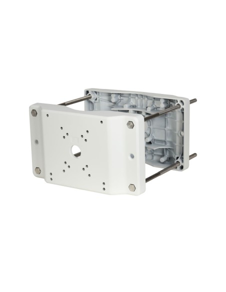 SOPORTE ANTICORROSION DE MONTAJE EN POSTE. FABRICADA EN ALUMINIO Y ACERO INOXIDABLE. RESISTENTE A LA CORROSION. ALTA CAPACIDAD D