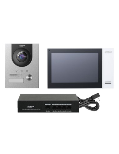 <STRONG>KIT DE VIDEOPORTERO IP COMPUESTO POR:</STRONG>. 1X VIDEOPORTERO IP DHI-VTO2201F-P. 1X MONITOR IP <STRONG>-2031</STRONG>