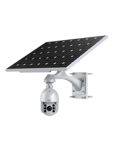 KIT DE SISTEMA DE CONTROL SOLAR INTEGRADO QUE INCLUYE:. PANEL SOLAR MONOCRISTALINO DE 125W DE POTENCIA. CAMARA PTZ DE RED DE 4G.