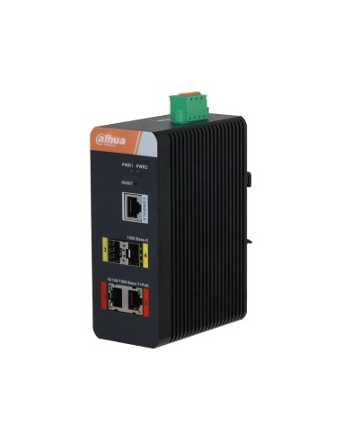 SWITCH INDUSTRIAL GIGABIT GESTIONABLE (L2) DE 4 PUERTOS CON POE GIGABIT DE 2 PUERTOS. LOS PUERTOS POE ADMITEN 90W. TRANSMISIÓN P