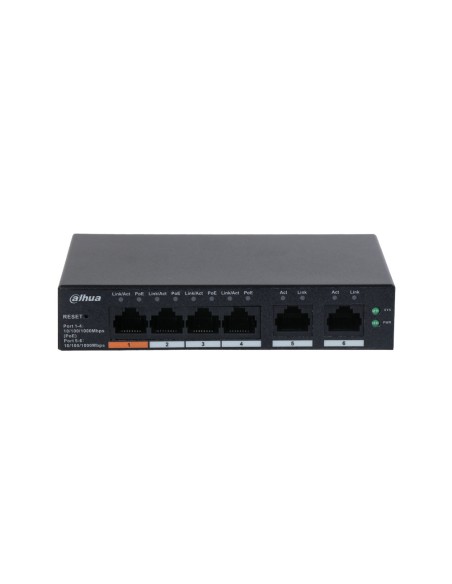 SWITCH GESTIONABLE LAYER2 EN LA NUBE. 4 PUERTOS POE GIGABIT. 2 PUERTOS RJ45 UPLINK GIGABIT. DIRECCIONES MAC 8K. GESTION DE CONSU