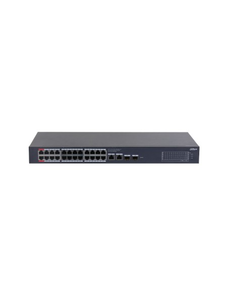 SWITCH GESTIONABLE LAYER2 EN LA NUBE. 24 PUERTOS POE GIGABIT. 2 PUERTOS RJ45 UPLINK GIGABIT. 2 PUERTOS SFP UPLINK GIGABIT. DIREC