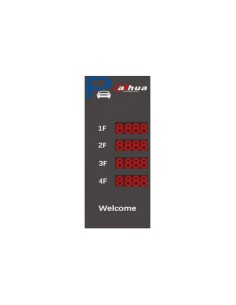 TOTEM LED DE 4 CAPAS. PLACA LED DE APARCAMIENTO. INDICACION DEL NUMERO DE APARCAMIENTO POR PLANTA. 4 CAPAS DE 4 DIGITOS. 2 PUERT