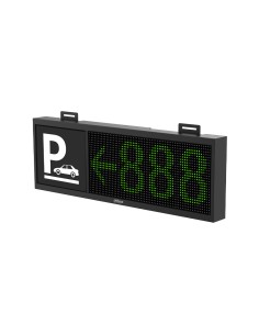 PANEL LED DE ORIENTACION. ORIENTA A VEHICULOS QUE SE MUEVEN EN UNA DIRECCION. MUESTRA LAS PLAZAS DE APARCAMIENTO DISPONIBLES EN